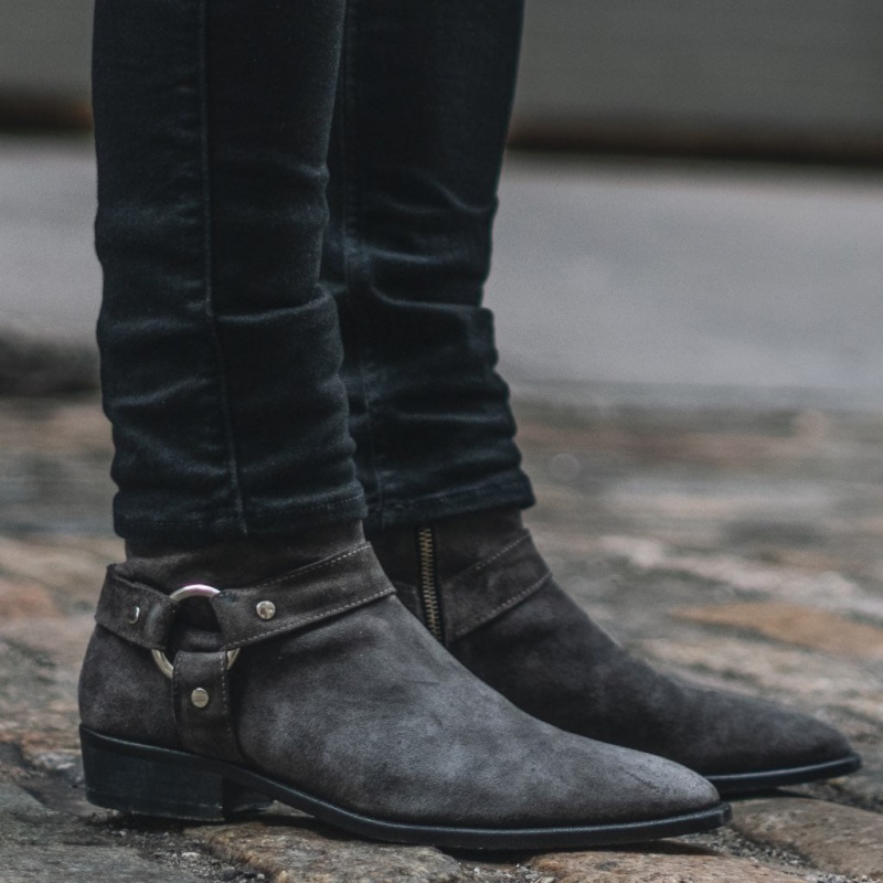 Thursday Boots Harness O-Ring Chelsea Stiefel Herren Grau | Österreich-82175LASP