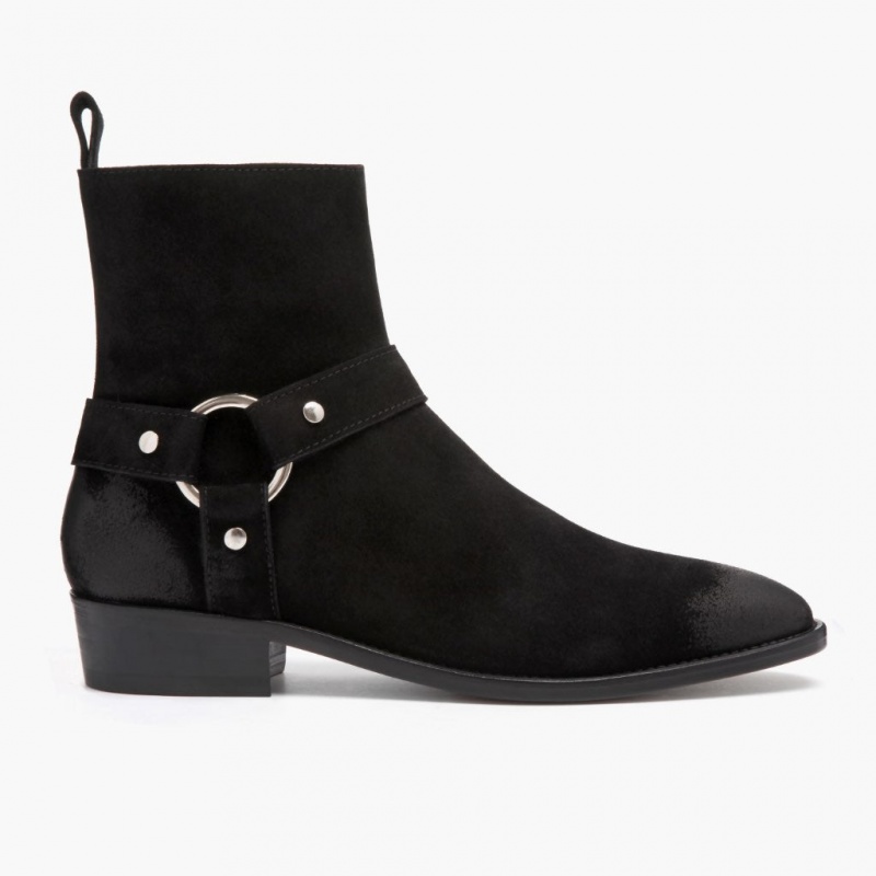 Thursday Boots Harness O-Ring Chelsea Stiefel Herren Schwarz | Österreich-50142NIAW