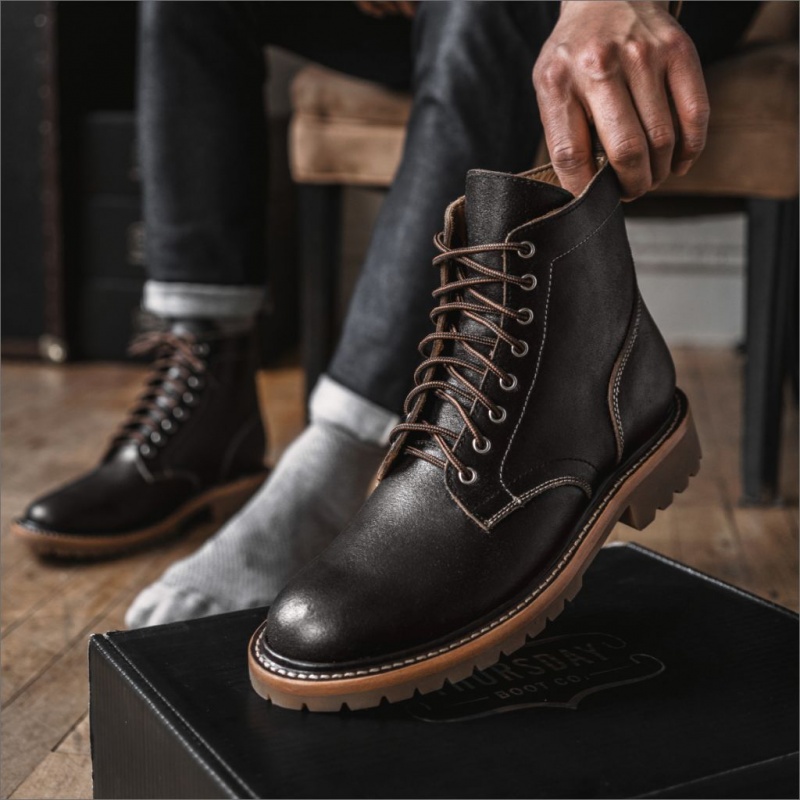 Thursday Boots Hero Schnürstiefel Herren Dunkelbraun | Österreich-35410IDSP