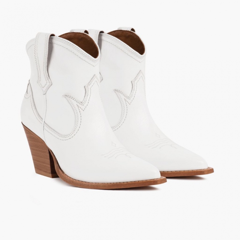 Thursday Boots Indio Western Stiefeletten Damen Weiß | Österreich-87042LIZW