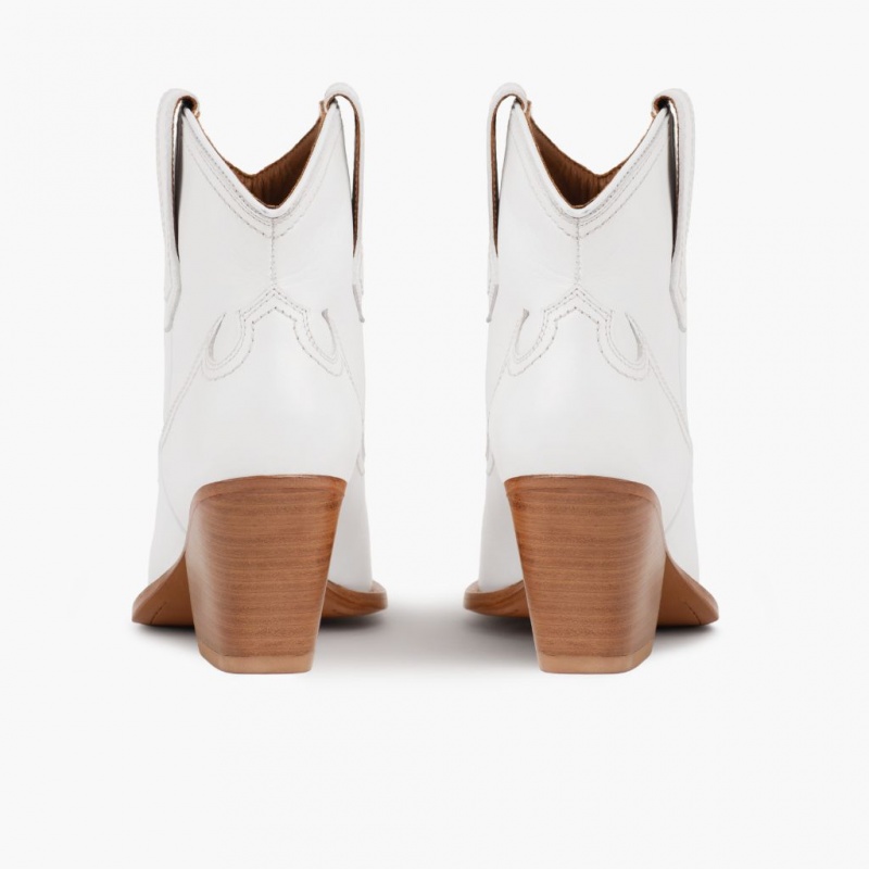 Thursday Boots Indio Western Stiefeletten Damen Weiß | Österreich-87042LIZW