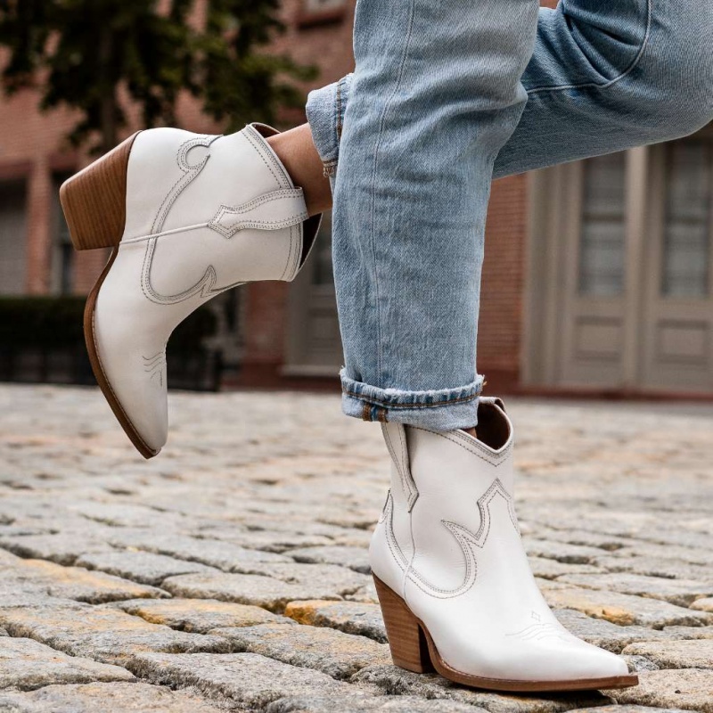 Thursday Boots Indio Western Stiefeletten Damen Weiß | Österreich-87042LIZW
