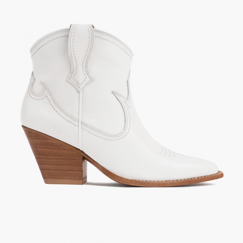 Thursday Boots Indio Western Stiefeletten Damen Weiß | Österreich-87042LIZW