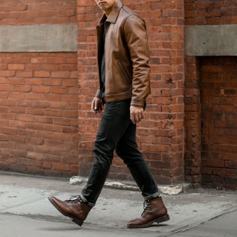 Thursday Boots Keanu Point Collar Jacken Herren Braun | Österreich-14257KNCB