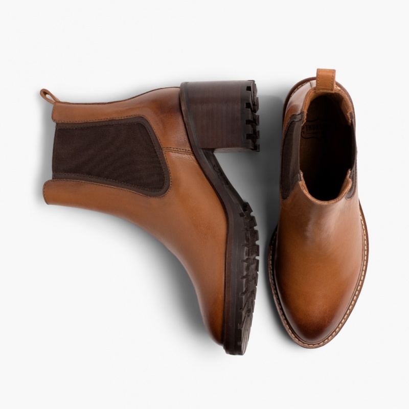 Thursday Boots Knockout High Heel Chelsea Stiefel Damen Braun | Österreich-20357TUEV
