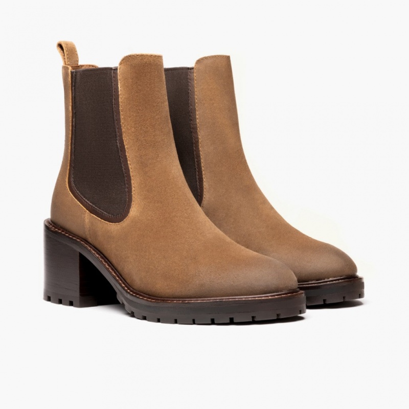 Thursday Boots Knockout High Heel Chelsea Stiefel Damen Braun | Österreich-09523ZENP