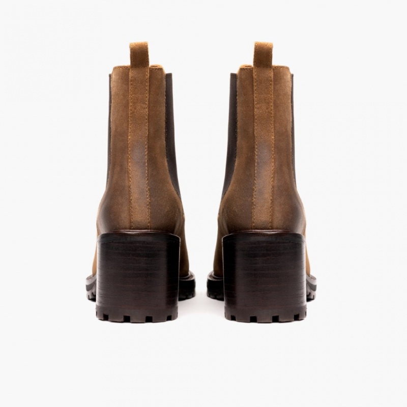 Thursday Boots Knockout High Heel Chelsea Stiefel Damen Braun | Österreich-09523ZENP