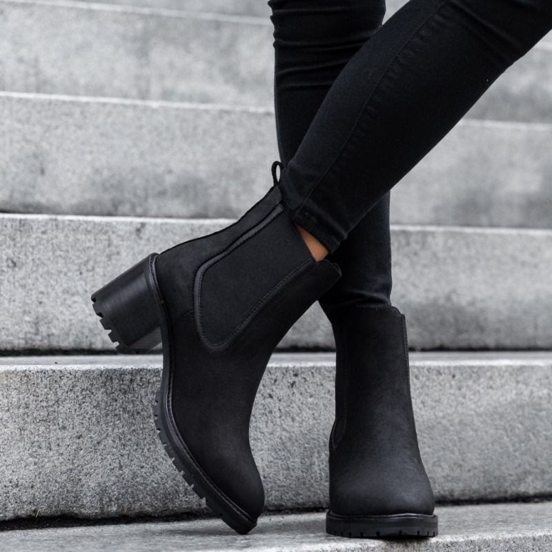 Thursday Boots Knockout High Heel Chelsea Stiefel Damen Schwarz | Österreich-74369XZFO