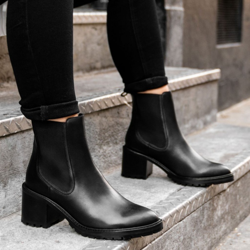 Thursday Boots Knockout High Heel Chelsea Stiefel Damen Schwarz | Österreich-43705EJDS