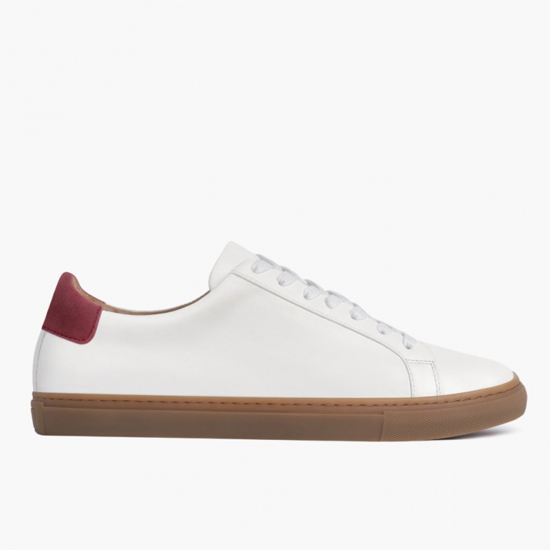 Thursday Boots Legacy Low Top Sneakers Damen Weiß Bordeaux | Österreich-31825XQEB