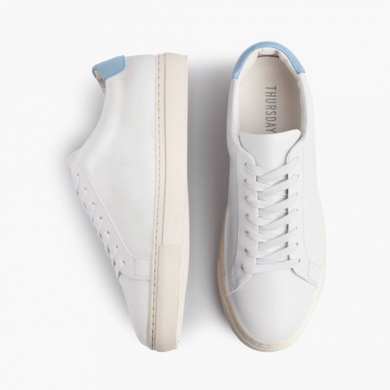 Thursday Boots Legacy Low Top Sneakers Damen Weiß Blau | Österreich-95023UDOX
