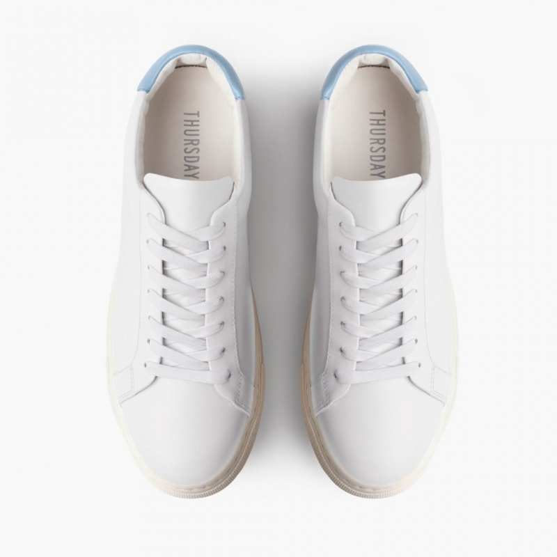 Thursday Boots Legacy Low Top Sneakers Damen Weiß Blau | Österreich-95023UDOX