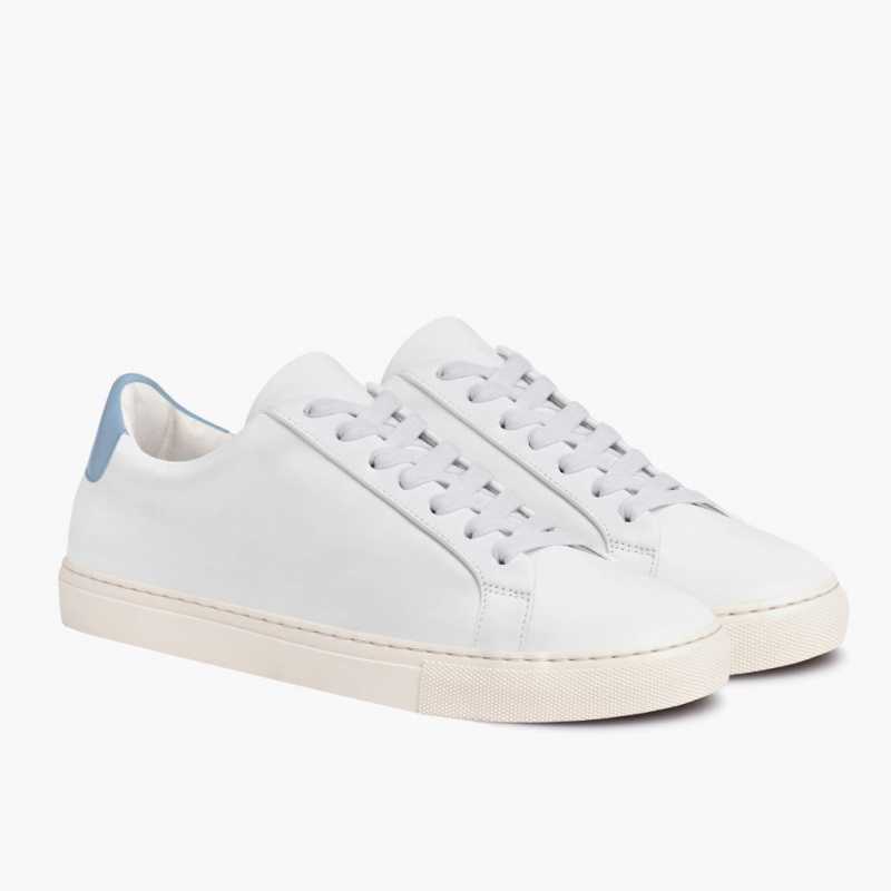 Thursday Boots Legacy Low Top Sneakers Damen Weiß Blau | Österreich-95023UDOX