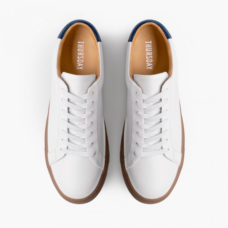 Thursday Boots Legacy Low Top Sneakers Herren Weiß Navy | Österreich-98140CIGH