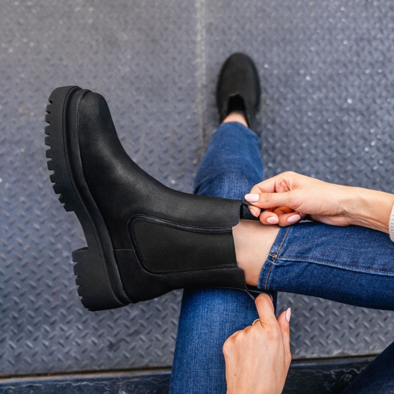 Thursday Boots Legend Plattform Chelsea Stiefel Damen Schwarz | Österreich-60745IWNJ