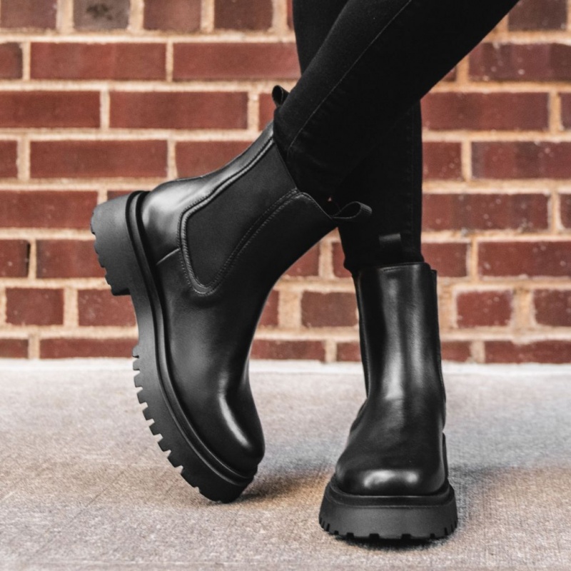 Thursday Boots Legend Plattform Chelsea Stiefel Damen Schwarz | Österreich-82017UYSC