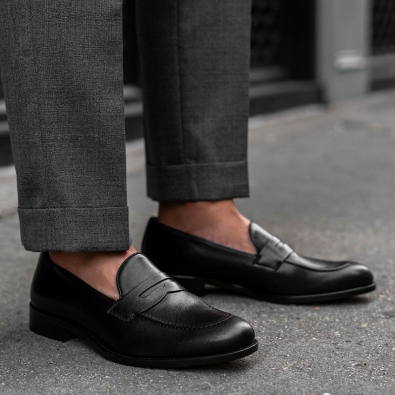 Thursday Boots Lincoln Penny Halbschuhe Herren Schwarz | Österreich-84310KRTO
