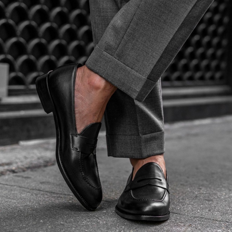 Thursday Boots Lincoln Penny Halbschuhe Herren Schwarz | Österreich-84310KRTO