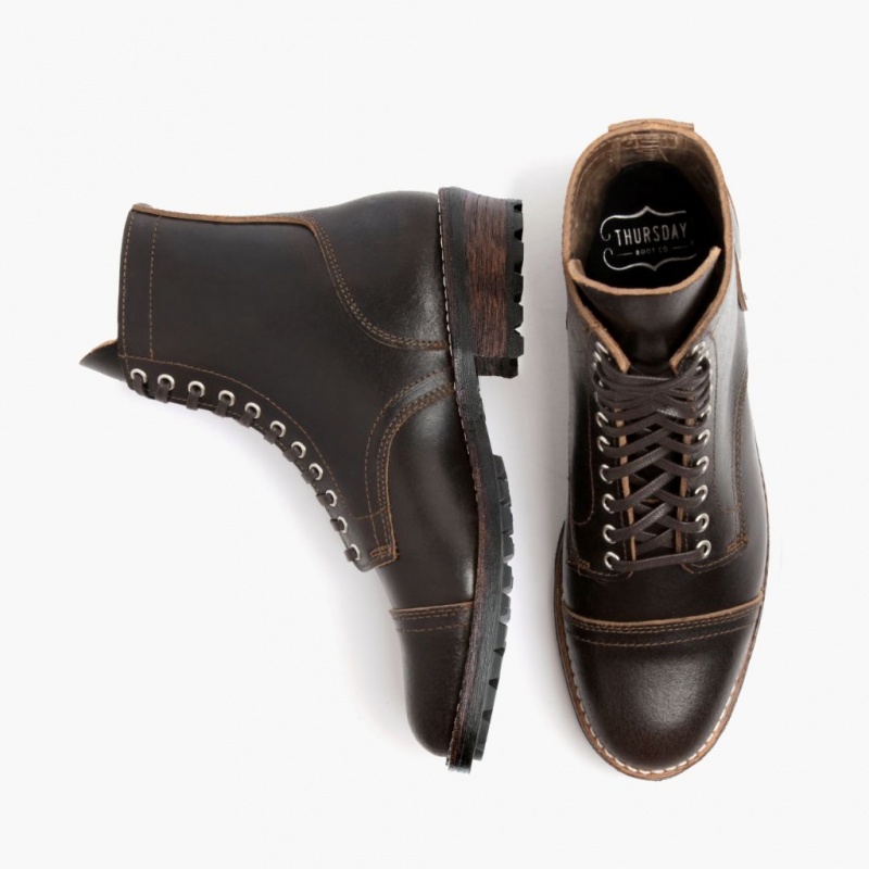 Thursday Boots Logger Schnürstiefel Herren Dunkelbraun | Österreich-30957MDKC