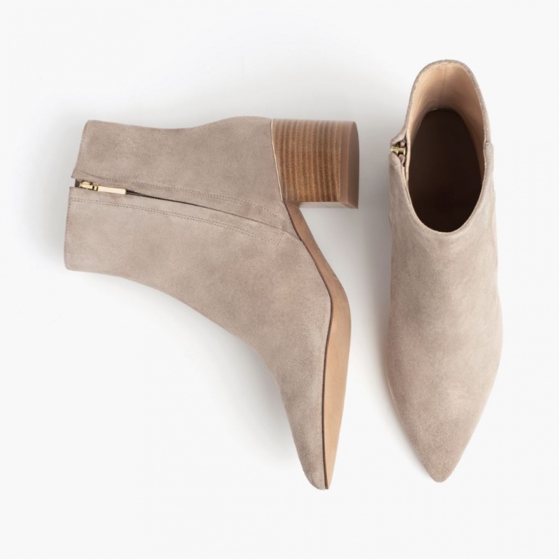 Thursday Boots Luna 2 Heel Stiefeletten Damen Taupe | Österreich-92638JBPR