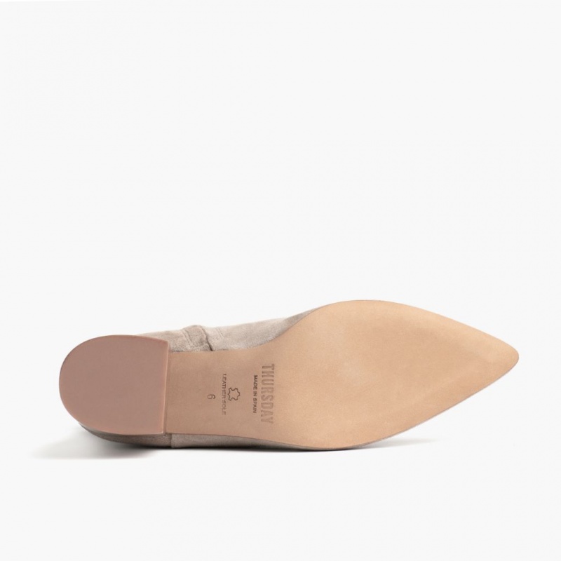 Thursday Boots Luna 2 Heel Stiefeletten Damen Taupe | Österreich-92638JBPR