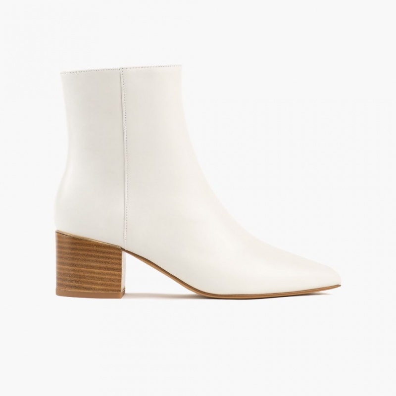 Thursday Boots Luna 2 Heel Stiefeletten Damen Weiß | Österreich-49813ZEMR