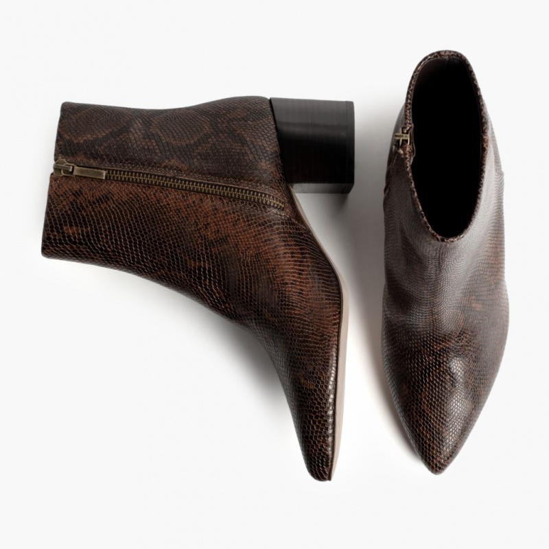 Thursday Boots Luna 2 Heel Stiefeletten Damen Schokolade | Österreich-47309MIEL