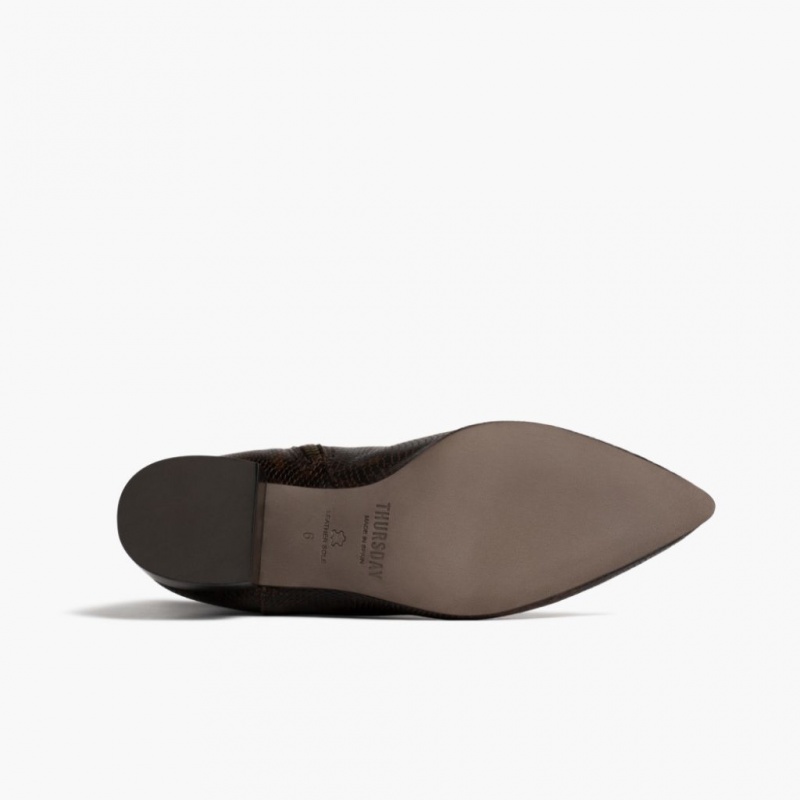 Thursday Boots Luna 2 Heel Stiefeletten Damen Schokolade | Österreich-47309MIEL