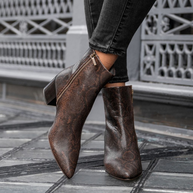 Thursday Boots Luna 2 Heel Stiefeletten Damen Schokolade | Österreich-47309MIEL