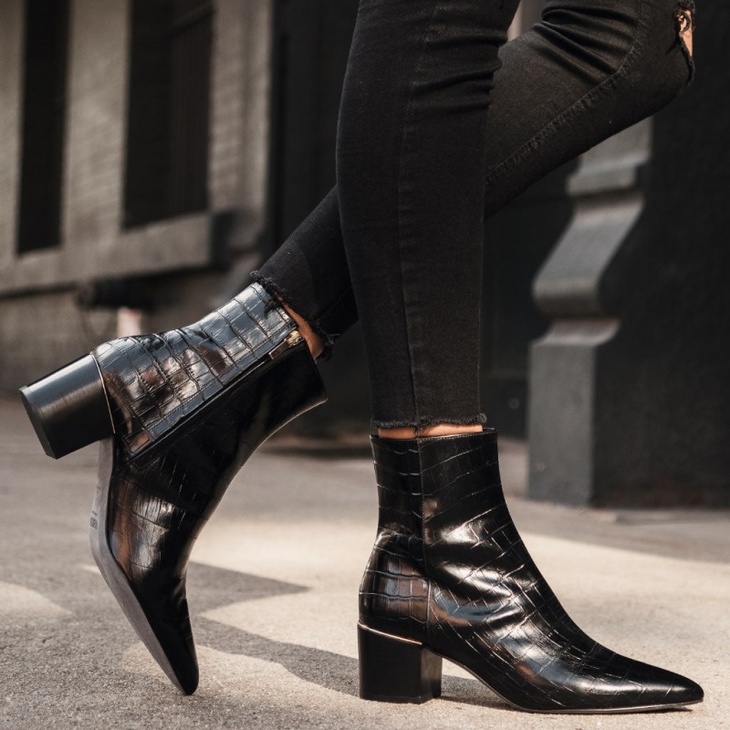 Thursday Boots Luna 2 Heel Stiefeletten Damen Schwarz | Österreich-70863CFNP