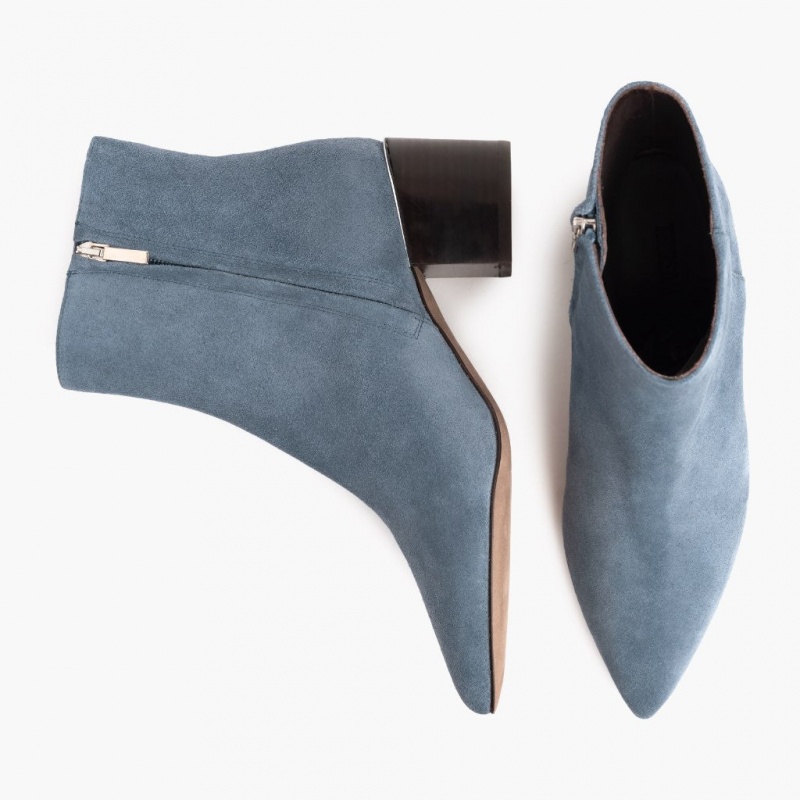 Thursday Boots Luna 2 Heel Stiefeletten Damen Blau | Österreich-50841QOCF