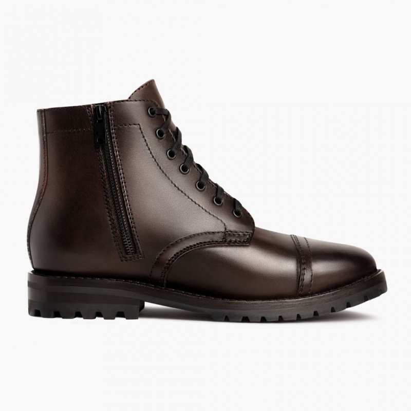 Thursday Boots Major Zip Schnürstiefel Herren Dunkelbraun | Österreich-83269TLWK