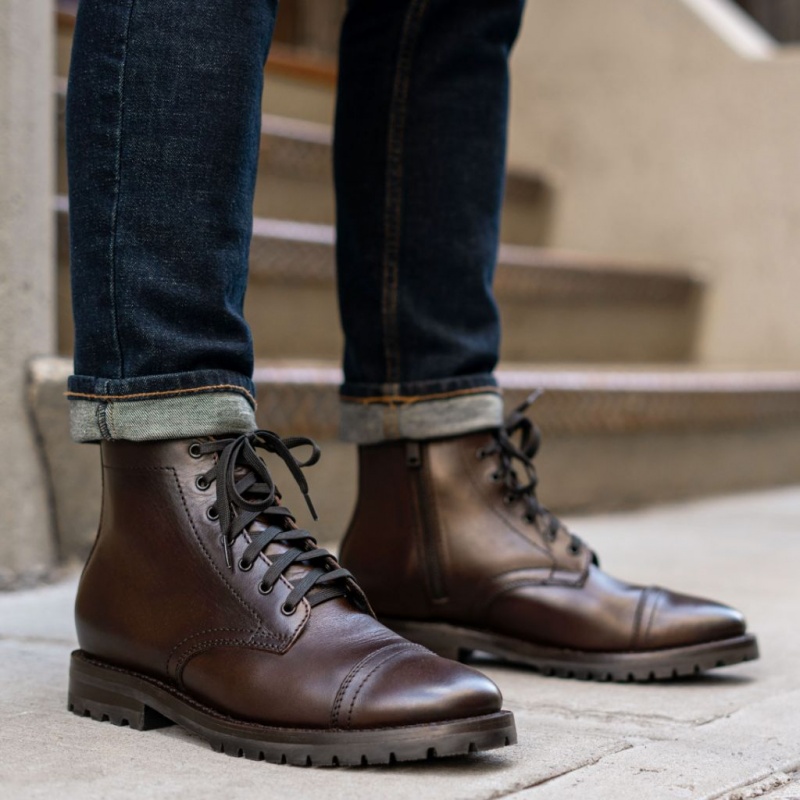 Thursday Boots Major Zip Schnürstiefel Herren Dunkelbraun | Österreich-83269TLWK