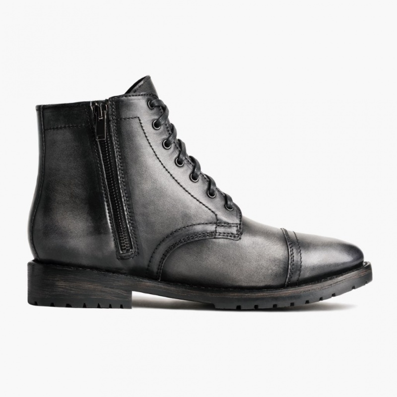 Thursday Boots Major Zip Schnürstiefel Herren Dunkelgrau | Österreich-69501HLVY