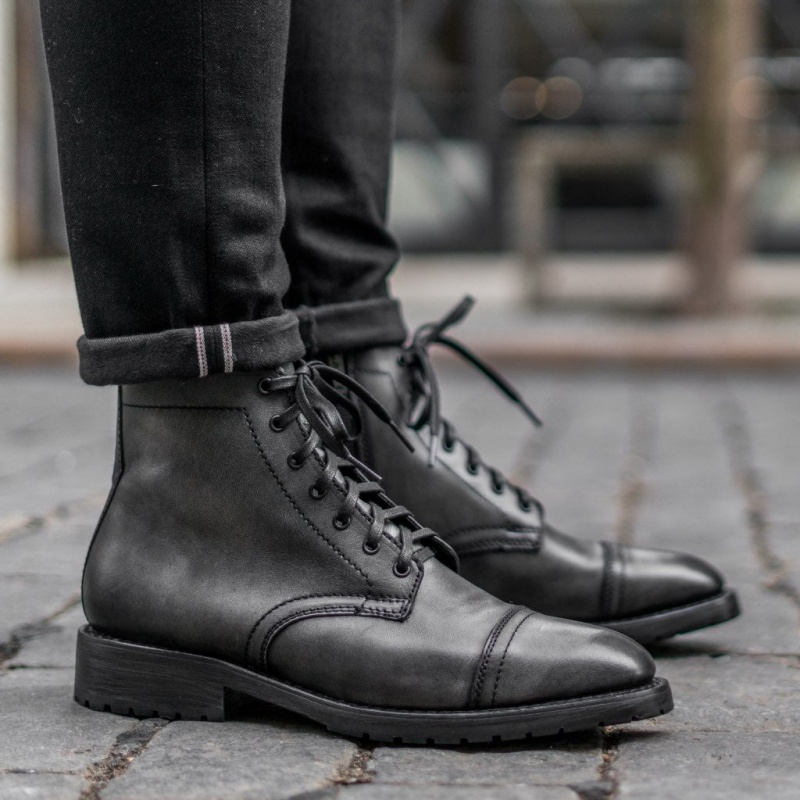 Thursday Boots Major Zip Schnürstiefel Herren Dunkelgrau | Österreich-69501HLVY