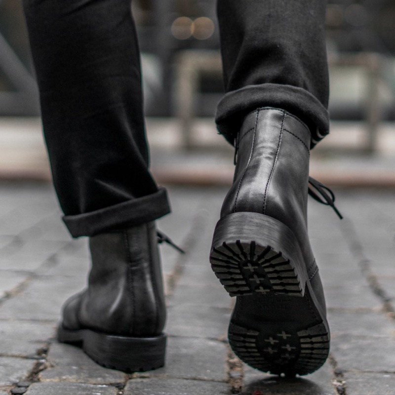 Thursday Boots Major Zip Schnürstiefel Herren Dunkelgrau | Österreich-69501HLVY