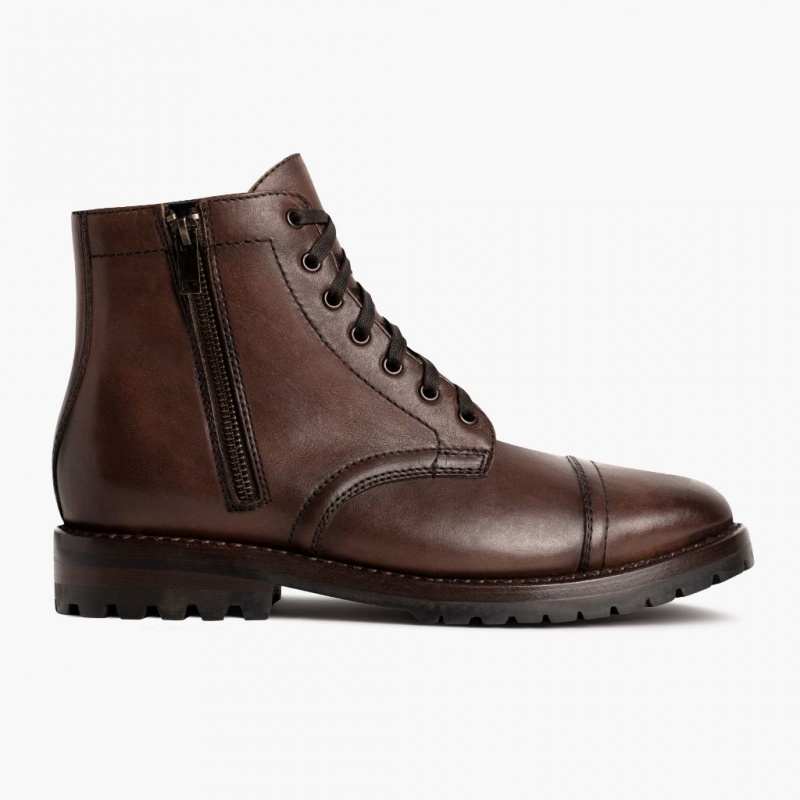 Thursday Boots Major Zip Schnürstiefel Herren Dunkelbraun | Österreich-64720RXNV
