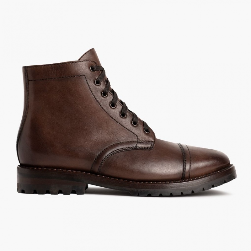 Thursday Boots Major Zip Schnürstiefel Herren Dunkelbraun | Österreich-64720RXNV