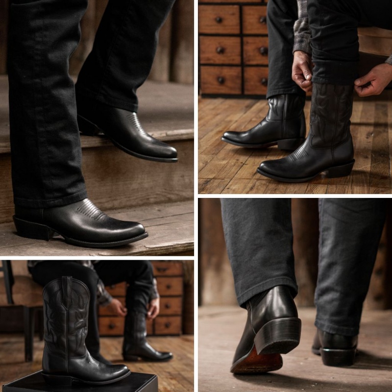 Thursday Boots Maverick Cowboystiefel Herren Schwarz | Österreich-01897YVZA