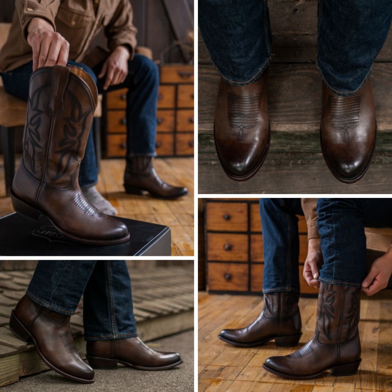 Thursday Boots Maverick Cowboystiefel Herren Dunkelbraun | Österreich-05738GLYE