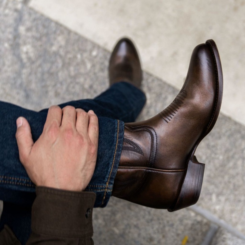 Thursday Boots Maverick Cowboystiefel Herren Dunkelbraun | Österreich-05738GLYE