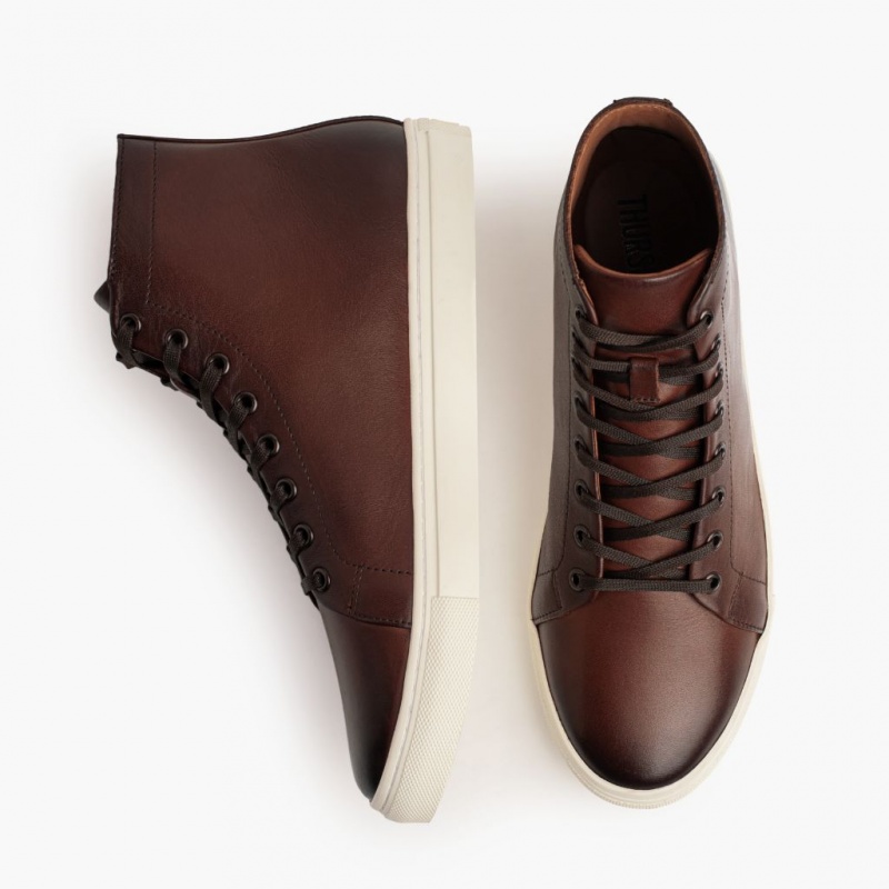 Thursday Boots Premier High Top Sneakers Herren Dunkelbraun | Österreich-48703SRMT