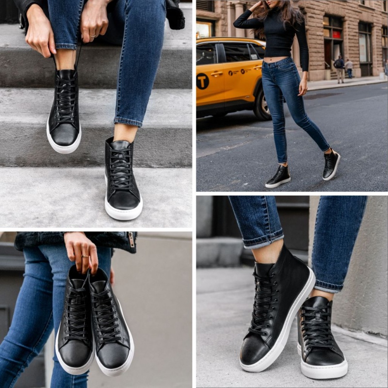 Thursday Boots Premier High Top Sneakers Damen Schwarz | Österreich-29135RBWD