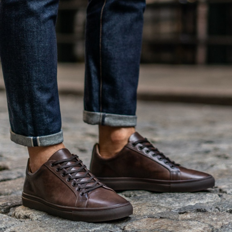 Thursday Boots Premier Low Top Sneakers Herren Dunkelbraun | Österreich-89154EWDS