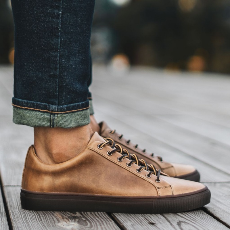 Thursday Boots Premier Low Top Sneakers Herren Dunkelbraun | Österreich-34682IHBC