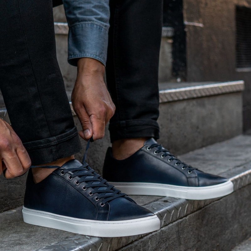 Thursday Boots Premier Low Top Sneakers Herren Dunkelblau | Österreich-04736CYST