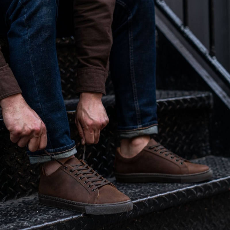 Thursday Boots Premier Low Top Sneakers Herren Dunkelbraun | Österreich-47368BHPY