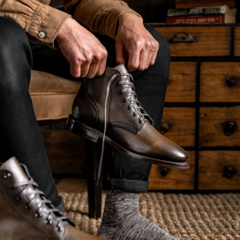 Thursday Boots President Schnürstiefel Herren Dunkelbraun | Österreich-14093BEXJ