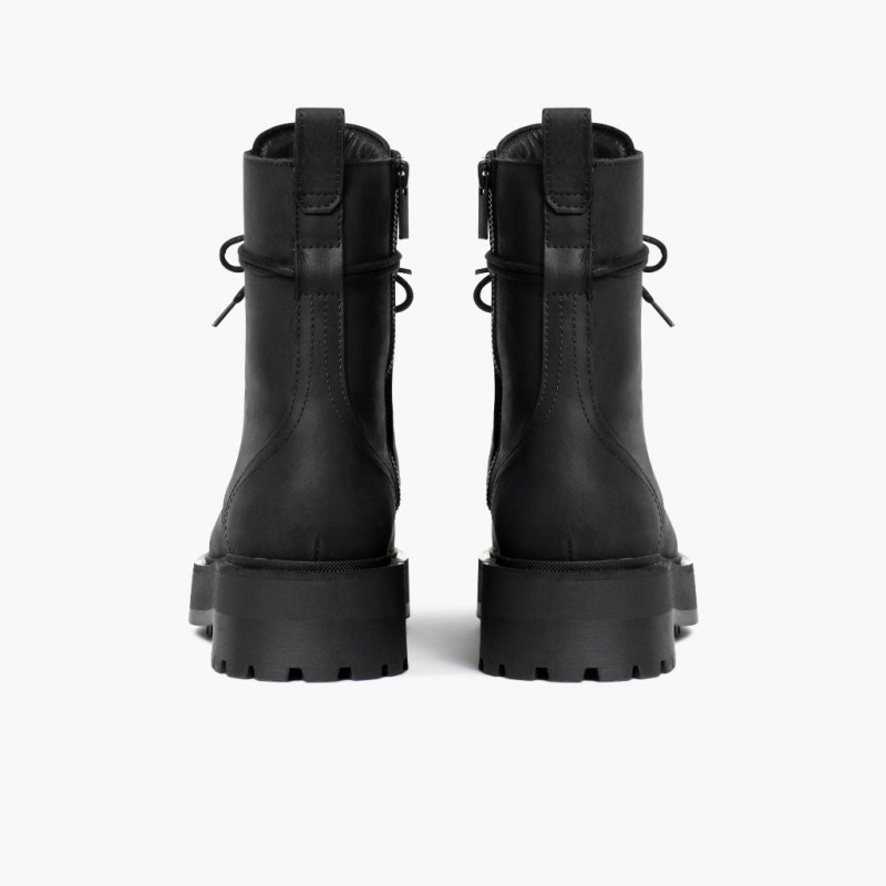 Thursday Boots Quest Combat Plattform Schnürstiefel Damen Schwarz | Österreich-15690MYTR