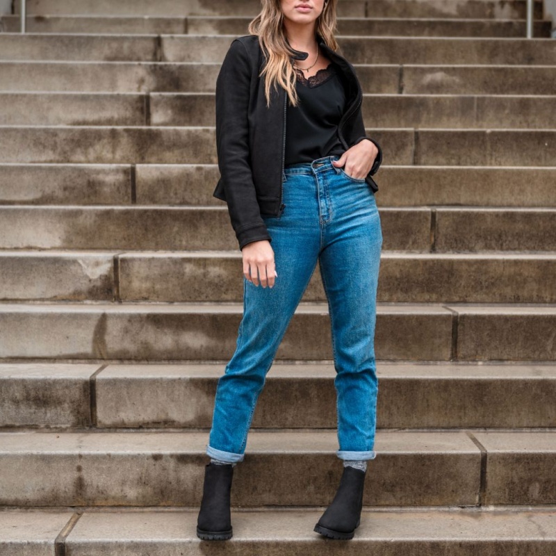 Thursday Boots Racer Jacken Damen Schwarz | Österreich-65381BYAF